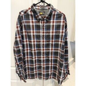 Eddie Bauer Heavy flannel Shirt Mens 2XL Classic Fit Plaid Long Sleeve Button Up